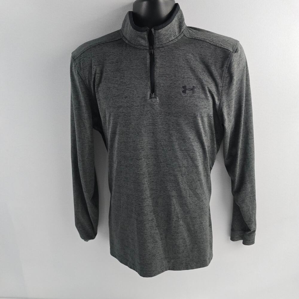 Under‎ Armour UA golf 1/4 zip pullover sweater lightweight gray M mens 6447